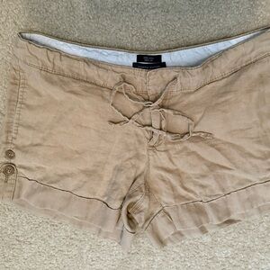 Tommy Hilfiger Linen Khaki Cargo Shorts Size 4